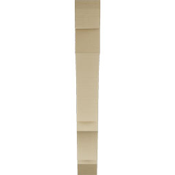 Ekena Millwork - BKTUR055X40X44BOA06RCPR - Timberthane Faux Wood Balboa Style Bracket, Slat Ends, 5 1/2"W x 40"D x 44"H, Primed Tan