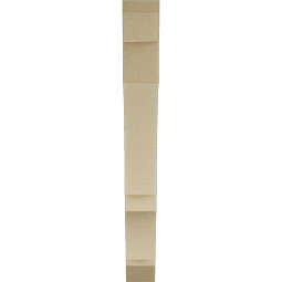 Ekena Millwork - BKTUR055X40X48BOA06RCPR - Timberthane Faux Wood Balboa Style Bracket, Slat Ends, 5 1/2"W x 40"D x 48"H, Primed Tan