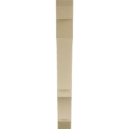 Ekena Millwork - BKTUR055X42X48BOA06RCPR - Timberthane Faux Wood Balboa Style Bracket, Slat Ends, 5 1/2"W x 42"D x 48"H, Primed Tan
