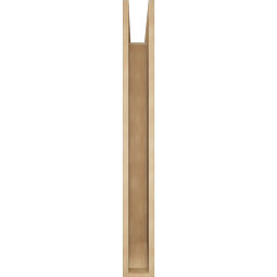 Ekena Millwork - BKTUR055X42X48BOA06RCPR - Timberthane Faux Wood Balboa Style Bracket, Slat Ends, 5 1/2"W x 42"D x 48"H, Primed Tan