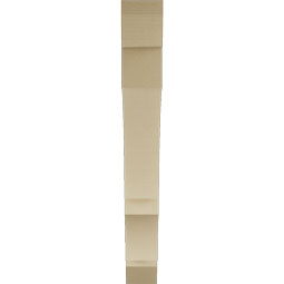 Ekena Millwork - BKTUR055X44X44BOA06RCPR - Timberthane Faux Wood Balboa Style Bracket, Slat Ends, 5 1/2"W x 44"D x 44"H, Primed Tan