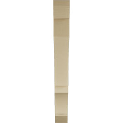 Ekena Millwork - BKTUR055X44X48BOA06RCPR - Timberthane Faux Wood Balboa Style Bracket, Slat Ends, 5 1/2"W x 44"D x 48"H, Primed Tan