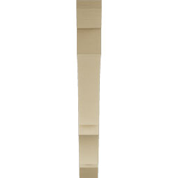 Ekena Millwork - BKTUR055X46X46BOA06RCPR - Timberthane Faux Wood Balboa Style Bracket, Slat Ends, 5 1/2"W x 46"D x 46"H, Primed Tan