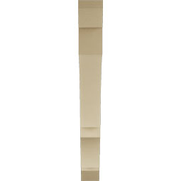 Ekena Millwork - BKTUR055X48X48BOA06RCPR - Timberthane Faux Wood Balboa Style Bracket, Slat Ends, 5 1/2"W x 48"D x 48"H, Primed Tan