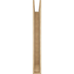 Ekena Millwork - BKTUR055X48X48BOA06RCPR - Timberthane Faux Wood Balboa Style Bracket, Slat Ends, 5 1/2"W x 48"D x 48"H, Primed Tan