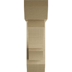 Ekena Millwork - BKTUROBOA22 - Timberthane Rough Cedar Faux Wood Balboa Slat Bracket w/ Offset Brace