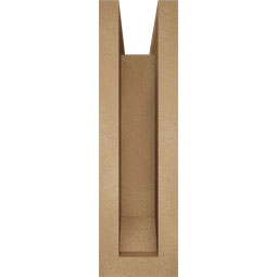 Ekena Millwork - BKTUROBOA22 - Timberthane Rough Cedar Faux Wood Balboa Slat Bracket w/ Offset Brace