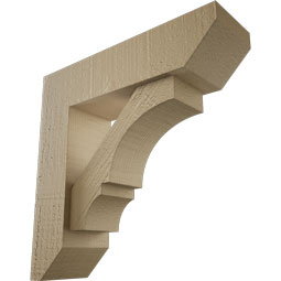 Ekena Millwork - BKTUROBOA22 - Timberthane Rough Cedar Faux Wood Balboa Slat Bracket w/ Offset Brace