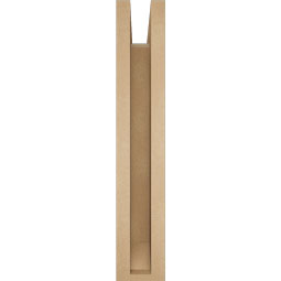 Ekena Millwork - BKTUR0352X16X20BOA06RCPR - Timberthane Faux Wood Balboa Style Bracket w/ Offset Brace, Slat Ends, 3 1/2"W x 16"D x 20"H, Primed Tan
