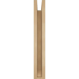 Ekena Millwork - BKTUR0352X16X24BOA06RCPR - Timberthane Faux Wood Balboa Style Bracket w/ Offset Brace, Slat Ends, 3 1/2"W x 16"D x 24"H, Primed Tan