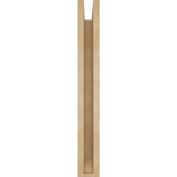 Ekena Millwork - BKTUR0352X16X28BOA06RCPR - Timberthane Faux Wood Balboa Style Bracket w/ Offset Brace, Slat Ends, 3 1/2"W x 16"D x 28"H, Primed Tan