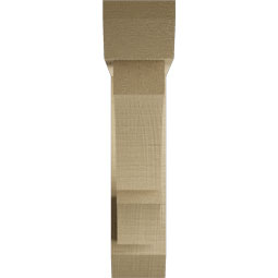 Ekena Millwork - BKTUROBOA22 - Timberthane Rough Cedar Faux Wood Balboa Slat Bracket w/ Offset Brace