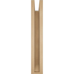 Ekena Millwork - BKTUR0352X18X22BOA06RCPR - Timberthane Faux Wood Balboa Style Bracket w/ Offset Brace, Slat Ends, 3 1/2"W x 18"D x 22"H, Primed Tan