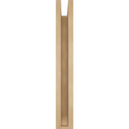 Ekena Millwork - BKTUR0352X18X26BOA06RCPR - Timberthane Faux Wood Balboa Style Bracket w/ Offset Brace, Slat Ends, 3 1/2"W x 18"D x 26"H, Primed Tan
