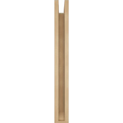 Ekena Millwork - BKTUR0352X18X30BOA06RCPR - Timberthane Faux Wood Balboa Style Bracket w/ Offset Brace, Slat Ends, 3 1/2"W x 18"D x 30"H, Primed Tan