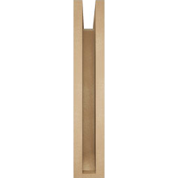 Ekena Millwork - BKTUR0352X20X20BOA06RCPR - Timberthane Faux Wood Balboa Style Bracket w/ Offset Brace, Slat Ends, 3 1/2"W x 20"D x 20"H, Primed Tan