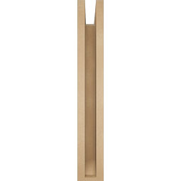 Ekena Millwork - BKTUR0352X20X24BOA06RCPR - Timberthane Faux Wood Balboa Style Bracket w/ Offset Brace, Slat Ends, 3 1/2"W x 20"D x 24"H, Primed Tan