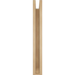 Ekena Millwork - BKTUR0352X20X28BOA06RCPR - Timberthane Faux Wood Balboa Style Bracket w/ Offset Brace, Slat Ends, 3 1/2"W x 20"D x 28"H, Primed Tan