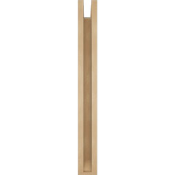 Ekena Millwork - BKTUR0352X20X32BOA06RCPR - Timberthane Faux Wood Balboa Style Bracket w/ Offset Brace, Slat Ends, 3 1/2"W x 20"D x 32"H, Primed Tan