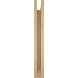 Ekena Millwork - BKTUR0352X22X26BOA06RCPR - Timberthane Faux Wood Balboa Style Bracket w/ Offset Brace, Slat Ends, 3 1/2"W x 22"D x 26"H, Primed Tan
