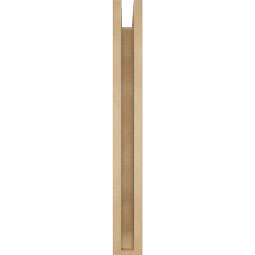 Ekena Millwork - BKTUR0352X22X30BOA06RCPR - Timberthane Faux Wood Balboa Style Bracket w/ Offset Brace, Slat Ends, 3 1/2"W x 22"D x 30"H, Primed Tan