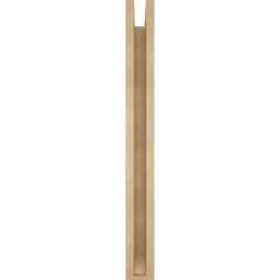 Ekena Millwork - BKTUR0352X22X34BOA06RCPR - Timberthane Faux Wood Balboa Style Bracket w/ Offset Brace, Slat Ends, 3 1/2"W x 22"D x 34"H, Primed Tan