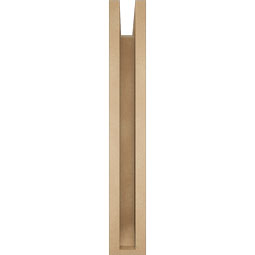 Ekena Millwork - BKTUR0352X24X24BOA06RCPR - Timberthane Faux Wood Balboa Style Bracket w/ Offset Brace, Slat Ends, 3 1/2"W x 24"D x 24"H, Primed Tan