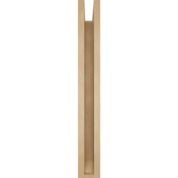 Ekena Millwork - BKTUR0352X24X28BOA06RCPR - Timberthane Faux Wood Balboa Style Bracket w/ Offset Brace, Slat Ends, 3 1/2"W x 24"D x 28"H, Primed Tan