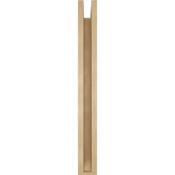 Ekena Millwork - BKTUR0352X24X32BOA06RCPR - Timberthane Faux Wood Balboa Style Bracket w/ Offset Brace, Slat Ends, 3 1/2"W x 24"D x 32"H, Primed Tan