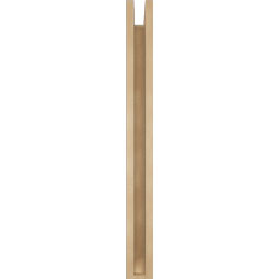 Ekena Millwork - BKTUR0352X24X36BOA06RCPR - Timberthane Faux Wood Balboa Style Bracket w/ Offset Brace, Slat Ends, 3 1/2"W x 24"D x 36"H, Primed Tan