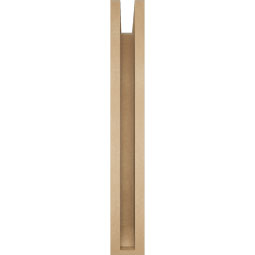 Ekena Millwork - BKTUR0352X26X26BOA06RCPR - Timberthane Faux Wood Balboa Style Bracket w/ Offset Brace, Slat Ends, 3 1/2"W x 26"D x 26"H, Primed Tan
