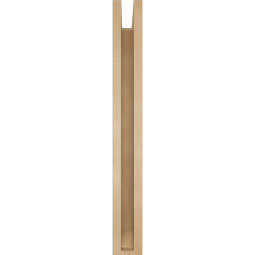 Ekena Millwork - BKTUR0352X26X30BOA06RCPR - Timberthane Faux Wood Balboa Style Bracket w/ Offset Brace, Slat Ends, 3 1/2"W x 26"D x 30"H, Primed Tan