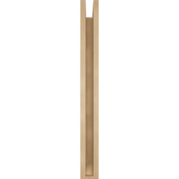 Ekena Millwork - BKTUR0352X26X34BOA06RCPR - Timberthane Faux Wood Balboa Style Bracket w/ Offset Brace, Slat Ends, 3 1/2"W x 26"D x 34"H, Primed Tan