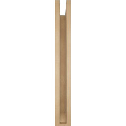 Ekena Millwork - BKTUR0352X28X28BOA06RCPR - Timberthane Faux Wood Balboa Style Bracket w/ Offset Brace, Slat Ends, 3 1/2"W x 28"D x 28"H, Primed Tan