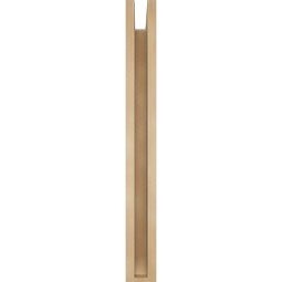 Ekena Millwork - BKTUR0352X28X32BOA06RCPR - Timberthane Faux Wood Balboa Style Bracket w/ Offset Brace, Slat Ends, 3 1/2"W x 28"D x 32"H, Primed Tan