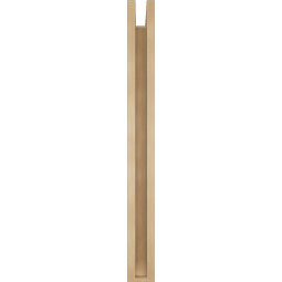 Ekena Millwork - BKTUR0352X28X36BOA06RCPR - Timberthane Faux Wood Balboa Style Bracket w/ Offset Brace, Slat Ends, 3 1/2"W x 28"D x 36"H, Primed Tan