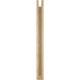 Ekena Millwork - BKTUR0352X28X40BOA06RCPR - Timberthane Faux Wood Balboa Style Bracket w/ Offset Brace, Slat Ends, 3 1/2"W x 28"D x 40"H, Primed Tan