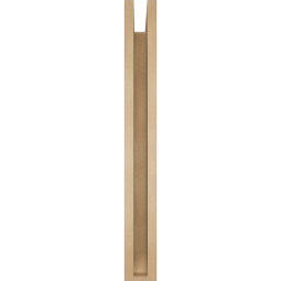Ekena Millwork - BKTUR0352X30X30BOA06RCPR - Timberthane Faux Wood Balboa Style Bracket w/ Offset Brace, Slat Ends, 3 1/2"W x 30"D x 30"H, Primed Tan