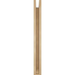 Ekena Millwork - BKTUR0352X30X34BOA06RCPR - Timberthane Faux Wood Balboa Style Bracket w/ Offset Brace, Slat Ends, 3 1/2"W x 30"D x 34"H, Primed Tan