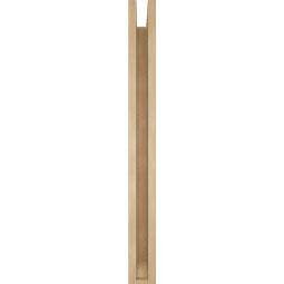 Ekena Millwork - BKTUR0352X32X36BOA06RCPR - Timberthane Faux Wood Balboa Style Bracket w/ Offset Brace, Slat Ends, 3 1/2"W x 32"D x 36"H, Primed Tan