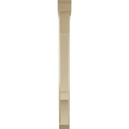 Ekena Millwork - BKTUR0352X32X38BOA06RCPR - Timberthane Faux Wood Balboa Style Bracket w/ Offset Brace, Slat Ends, 3 1/2"W x 32"D x 38"H, Primed Tan