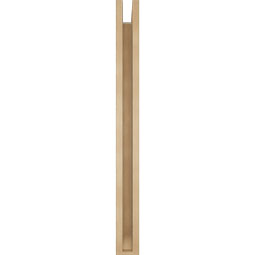 Ekena Millwork - BKTUR0352X32X38BOA06RCPR - Timberthane Faux Wood Balboa Style Bracket w/ Offset Brace, Slat Ends, 3 1/2"W x 32"D x 38"H, Primed Tan