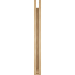 Ekena Millwork - BKTUR0352X34X34BOA06RCPR - Timberthane Faux Wood Balboa Style Bracket w/ Offset Brace, Slat Ends, 3 1/2"W x 34"D x 34"H, Primed Tan