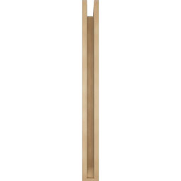 Ekena Millwork - BKTUR0352X34X38BOA06RCPR - Timberthane Faux Wood Balboa Style Bracket w/ Offset Brace, Slat Ends, 3 1/2"W x 34"D x 38"H, Primed Tan