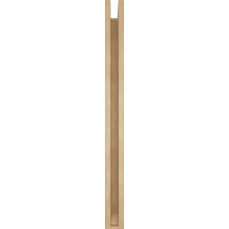 Ekena Millwork - BKTUR0352X34X42BOA06RCPR - Timberthane Faux Wood Balboa Style Bracket w/ Offset Brace, Slat Ends, 3 1/2"W x 34"D x 42"H, Primed Tan