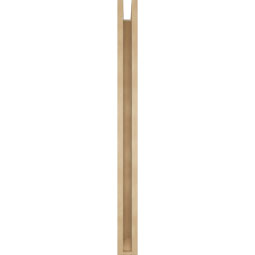 Ekena Millwork - BKTUR0352X38X44BOA06RCPR - Timberthane Faux Wood Balboa Style Bracket w/ Offset Brace, Slat Ends, 3 1/2"W x 38"D x 44"H, Primed Tan