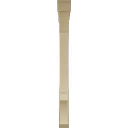 Ekena Millwork - BKTUR0352X40X40BOA06RCPR - Timberthane Faux Wood Balboa Style Bracket w/ Offset Brace, Slat Ends, 3 1/2"W x 40"D x 40"H, Primed Tan