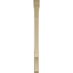 Ekena Millwork - BKTUR0352X42X48BOA06RCPR - Timberthane Faux Wood Balboa Style Bracket w/ Offset Brace, Slat Ends, 3 1/2"W x 42"D x 48"H, Primed Tan