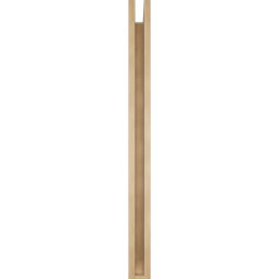 Ekena Millwork - BKTUR0352X44X44BOA06RCPR - Timberthane Faux Wood Balboa Style Bracket w/ Offset Brace, Slat Ends, 3 1/2"W x 44"D x 44"H, Primed Tan