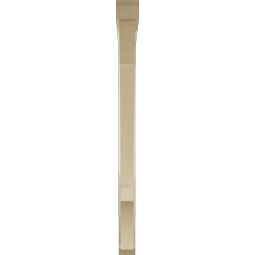 Ekena Millwork - BKTUR0352X46X46BOA06RCPR - Timberthane Faux Wood Balboa Style Bracket w/ Offset Brace, Slat Ends, 3 1/2"W x 46"D x 46"H, Primed Tan